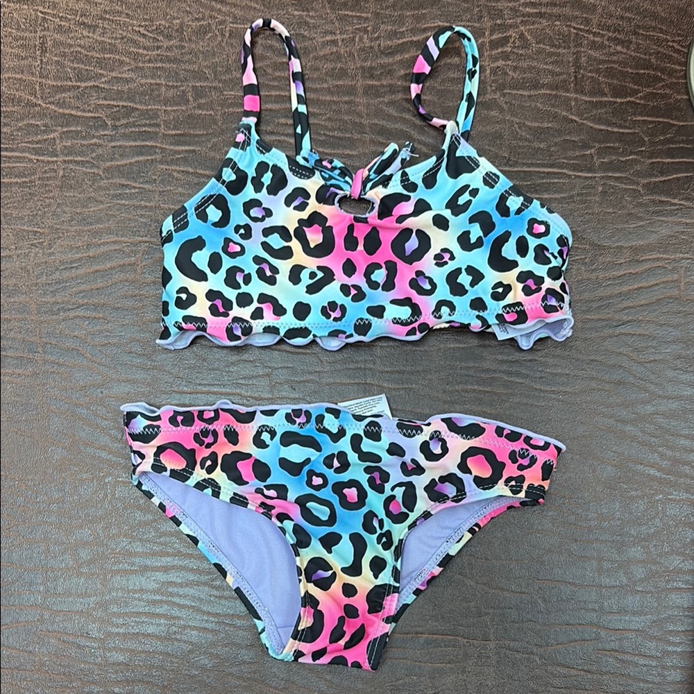 ** 3/$15** Kids Colorful Leopard Print Swim Set